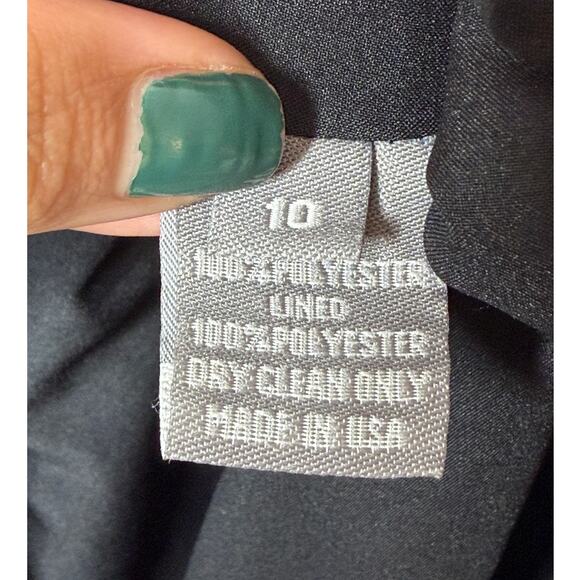 Lela Rose Black White Floral Lace Cocktail Dress Size 10 Academia Scandinavian - Picture 12 of 12